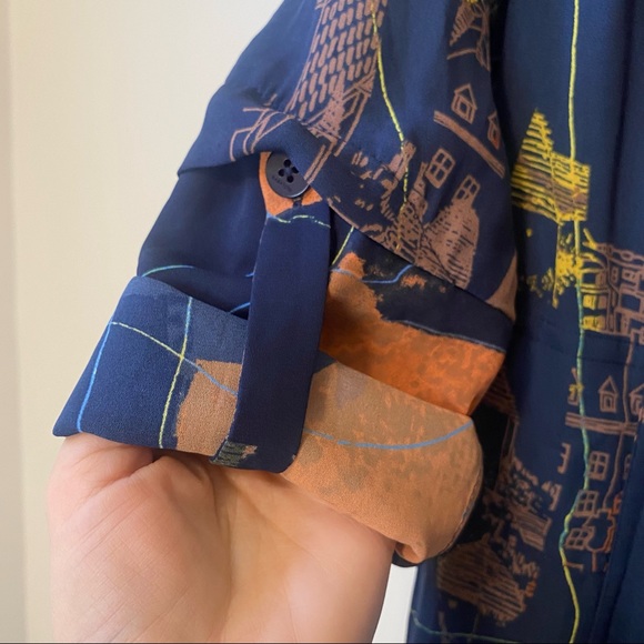 BABATON Open Duster cardigan robe trench XS printed Aritzia - Picture 5 of 10